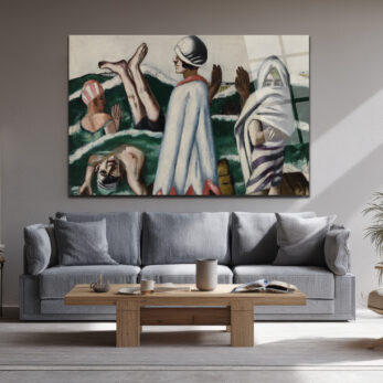 Yüzücüler ve Deniz: Modern Sanat Cam Tablo - Glazella Yüzücüler ve Deniz: Modern Sanat Cam Tablo - Glazella