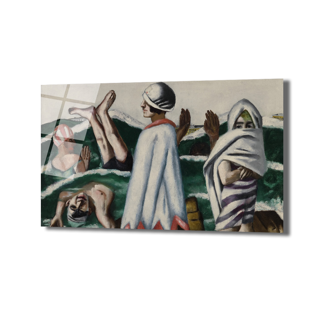 Yüzücüler ve Deniz: Modern Sanat Cam Tablo - Glazella Yüzücüler ve Deniz: Modern Sanat Cam Tablo - Glazella