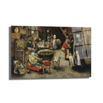 Bruegel Tarzı Köylü Yaşamı Temalı Sanatsal Cam Tablo - Glazella Bruegel Tarzı Köylü Yaşamı Temalı Sanatsal Cam Tablo - Glazella