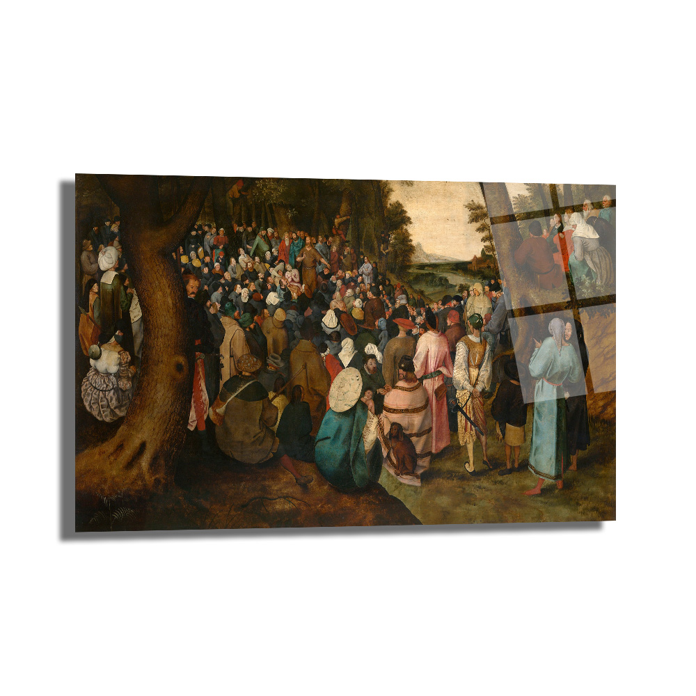 Bruegel Tarzı Kalabalık Vaaz Sahnesi Cam Tablo - Sanatsal Duvar Dekoru - Glazella Bruegel Tarzı Kalabalık Vaaz Sahnesi Cam Tablo - Sanatsal Duvar Dekoru - Glazella