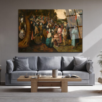 Bruegel Tarzı Kalabalık Vaaz Sahnesi Cam Tablo - Sanatsal Duvar Dekoru - Glazella Bruegel Tarzı Kalabalık Vaaz Sahnesi Cam Tablo - Sanatsal Duvar Dekoru - Glazella