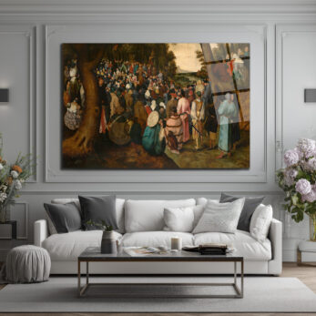 Bruegel Tarzı Kalabalık Vaaz Sahnesi Cam Tablo - Sanatsal Duvar Dekoru - Glazella Bruegel Tarzı Kalabalık Vaaz Sahnesi Cam Tablo - Sanatsal Duvar Dekoru - Glazella