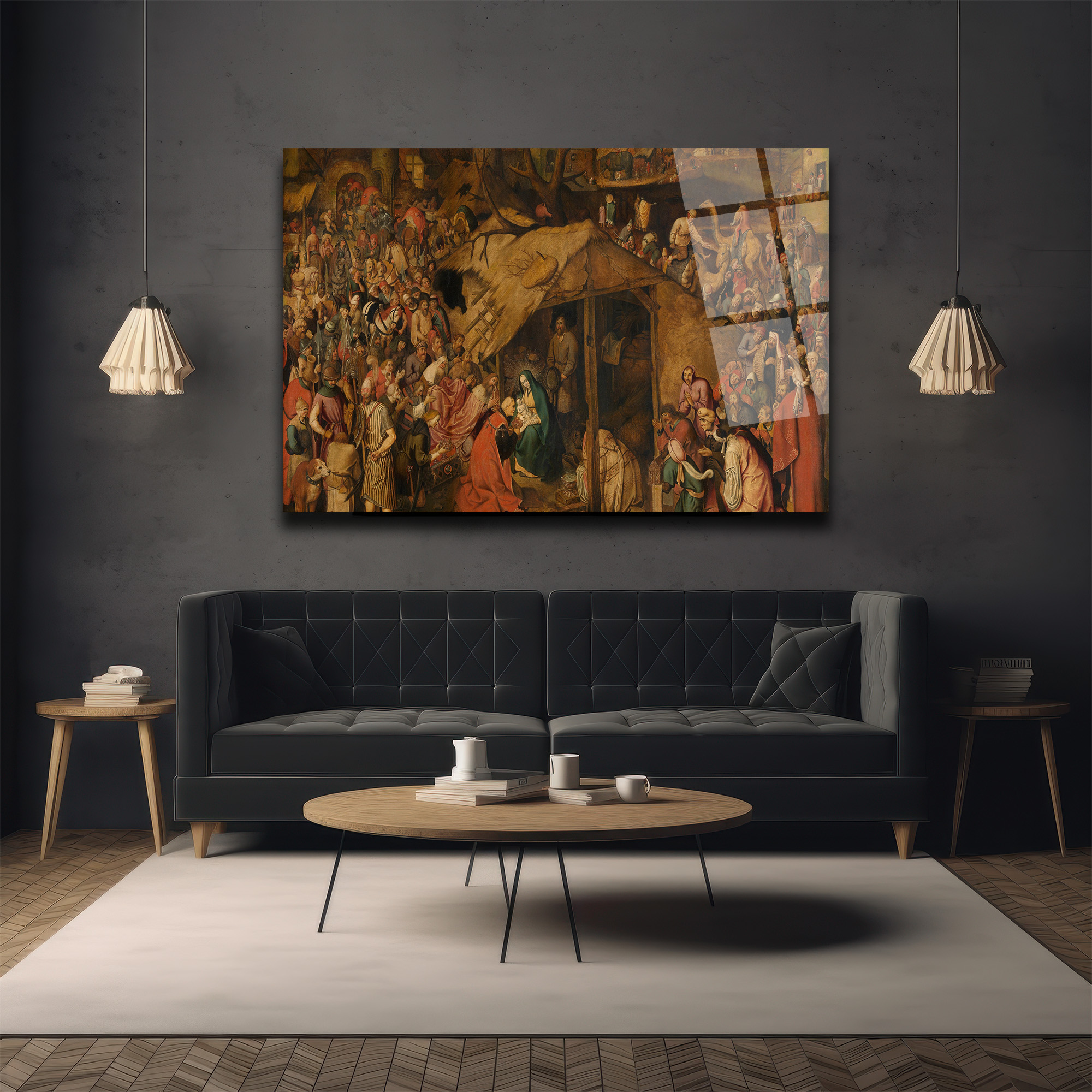 Bruegel'den Muhteşem Doğuş Sahnesi Cam Tablo - Sanatsal Duvar Dekoru - Glazella Bruegel'den Muhteşem Doğuş Sahnesi Cam Tablo - Sanatsal Duvar Dekoru - Glazella