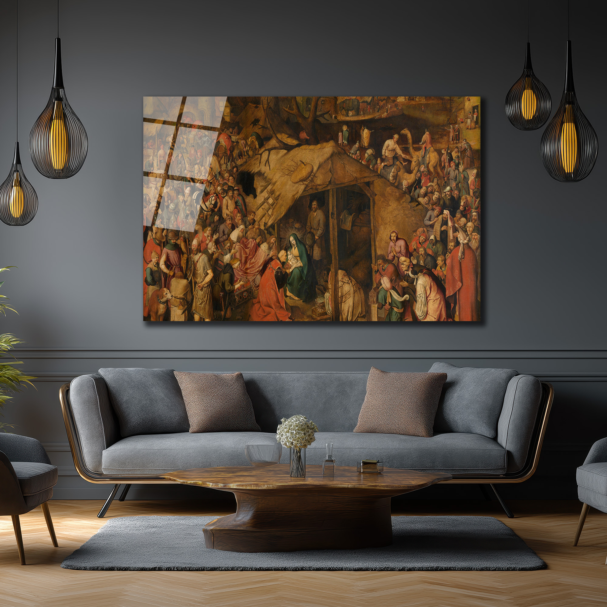Bruegel'den Muhteşem Doğuş Sahnesi Cam Tablo - Sanatsal Duvar Dekoru - Glazella Bruegel'den Muhteşem Doğuş Sahnesi Cam Tablo - Sanatsal Duvar Dekoru - Glazella