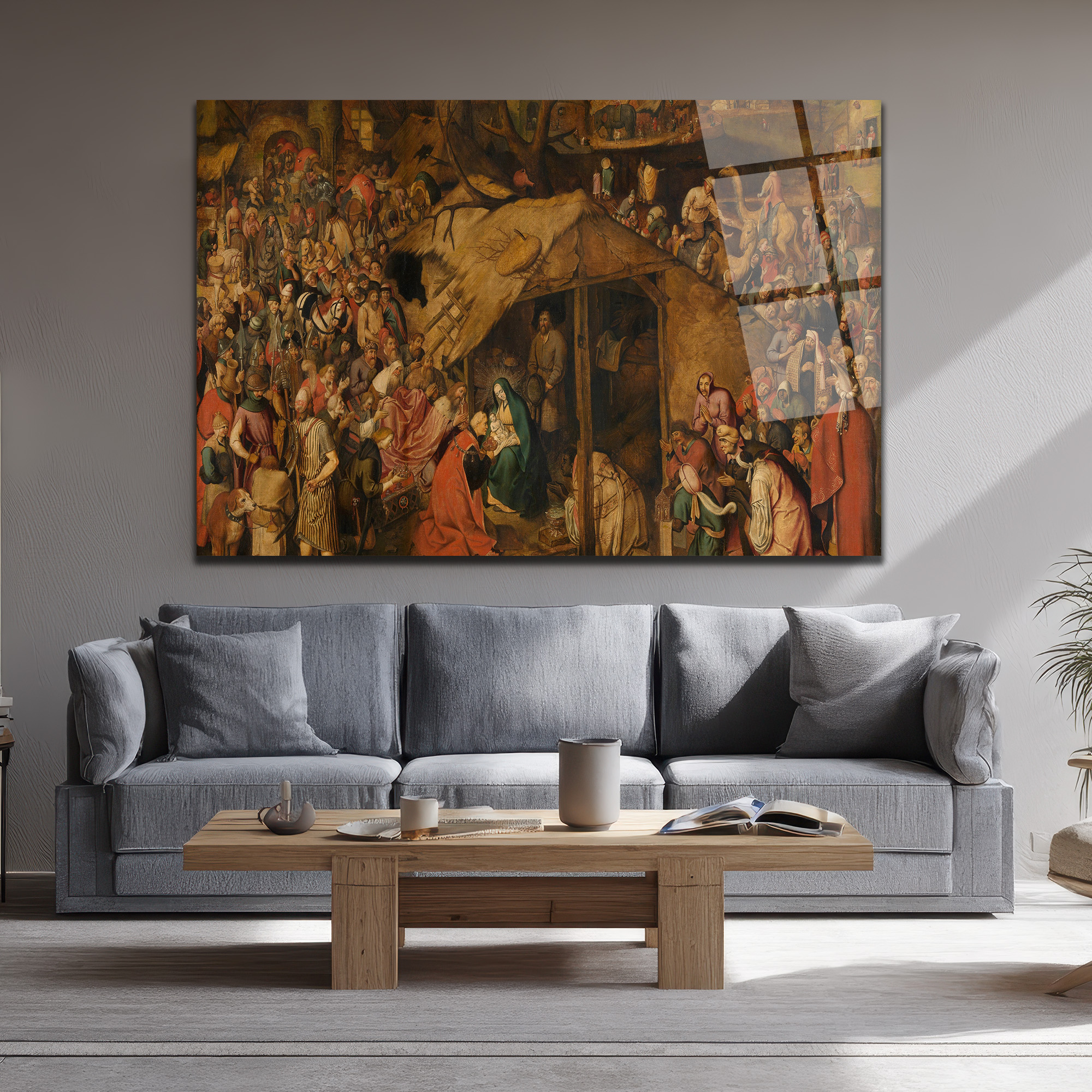 Bruegel'den Muhteşem Doğuş Sahnesi Cam Tablo - Sanatsal Duvar Dekoru - Glazella Bruegel'den Muhteşem Doğuş Sahnesi Cam Tablo - Sanatsal Duvar Dekoru - Glazella
