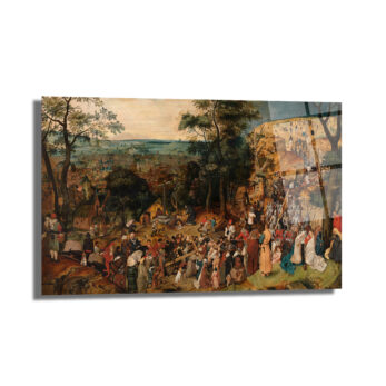 Bruegel Esintili Tarihi Kalabalık Sahne Cam Tablo - Glazella Bruegel Esintili Tarihi Kalabalık Sahne Cam Tablo - Glazella