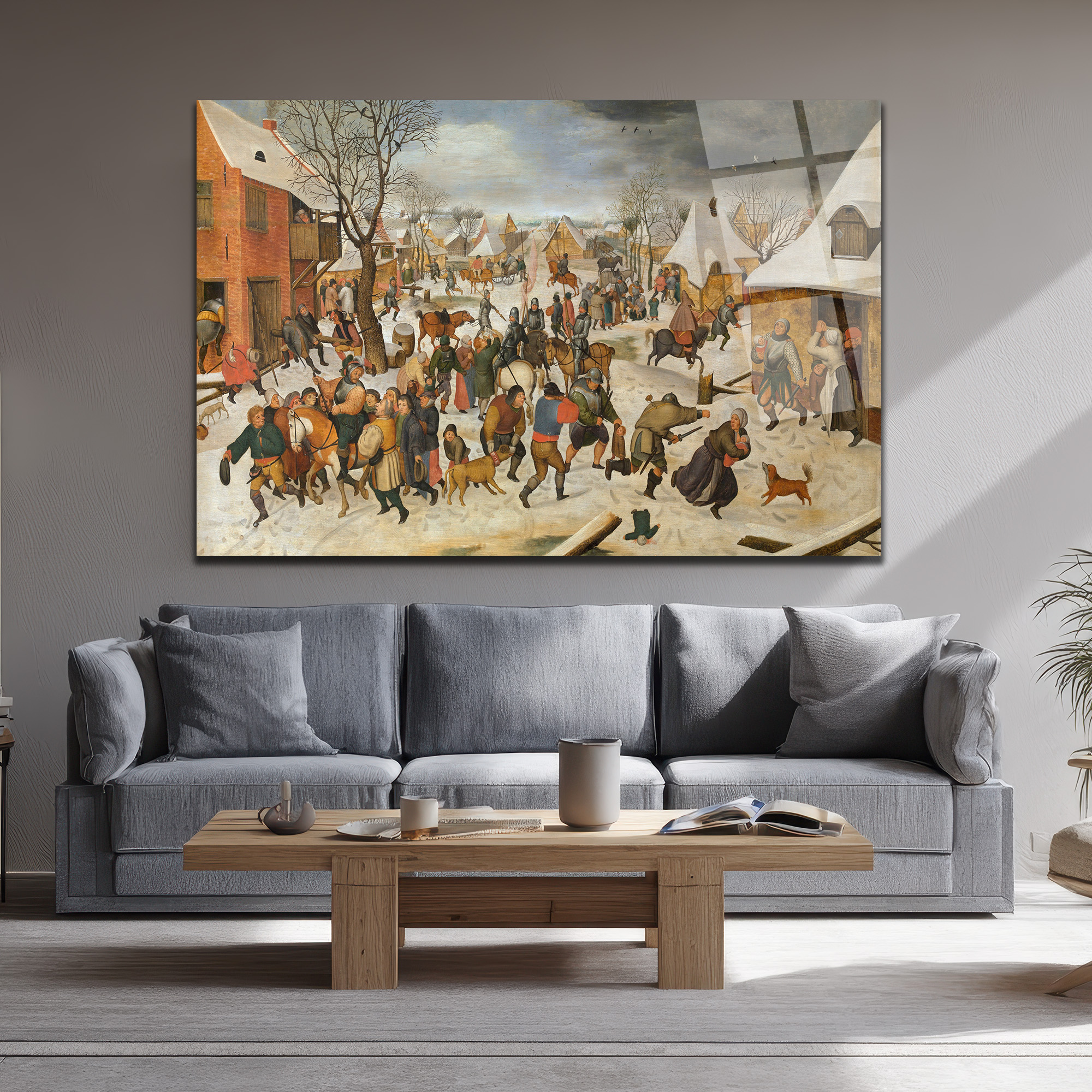 Kış Köyü Senfonisi: Bruegel Tarzı Sanatsal Cam Tablo - Glazella Kış Köyü Senfonisi: Bruegel Tarzı Sanatsal Cam Tablo - Glazella