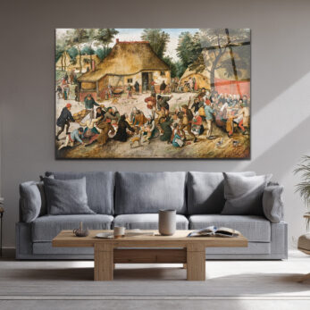 Bruegel Tarzı Köy Şenliği Cam Tablo: Rustik Yaşamın Canlılığı - Glazella Bruegel Tarzı Köy Şenliği Cam Tablo: Rustik Yaşamın Canlılığı - Glazella