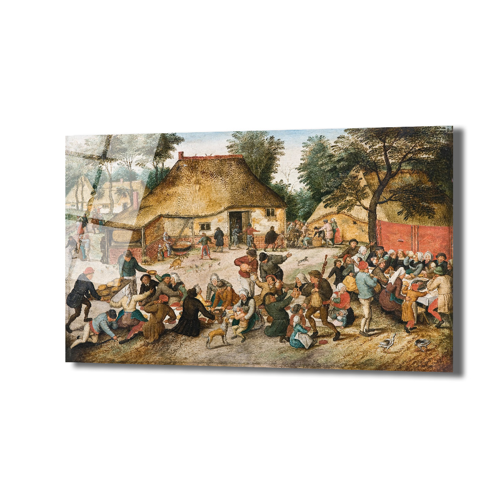 Bruegel Tarzı Köy Şenliği Cam Tablo: Rustik Yaşamın Canlılığı - Glazella Bruegel Tarzı Köy Şenliği Cam Tablo: Rustik Yaşamın Canlılığı - Glazella