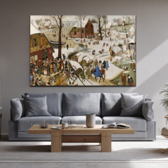Bruegel Tarzı Kış Köyü Manzarası Temperli Cam Tablo - Glazella Bruegel Tarzı Kış Köyü Manzarası Temperli Cam Tablo - Glazella