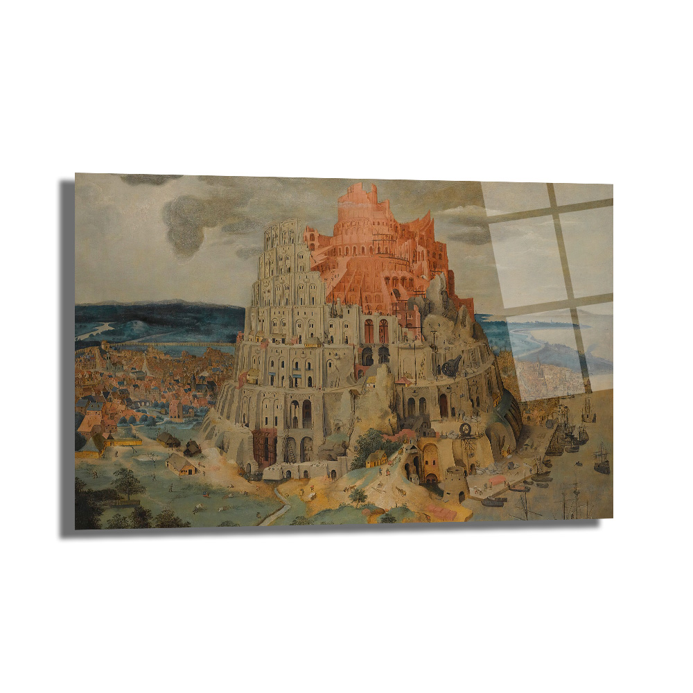 Pieter Bruegel Babil Kulesi Cam Tablo - Tarihi Bir Başyapıt - Glazella Pieter Bruegel Babil Kulesi Cam Tablo - Tarihi Bir Başyapıt - Glazella
