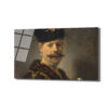 Rembrandt Stili Bıyıklı Adam Portresi Cam Tablo - Glazella Rembrandt Stili Bıyıklı Adam Portresi Cam Tablo - Glazella
