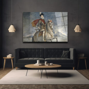 Asil Süvari Kral Portresi Cam Tablo - Tarihi Sanat Eseri - Glazella Asil Süvari Kral Portresi Cam Tablo - Tarihi Sanat Eseri - Glazella