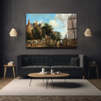 Hollanda Kanal Manzarası Klasik Sanat Cam Tablo - Glazella Hollanda Kanal Manzarası Klasik Sanat Cam Tablo - Glazella
