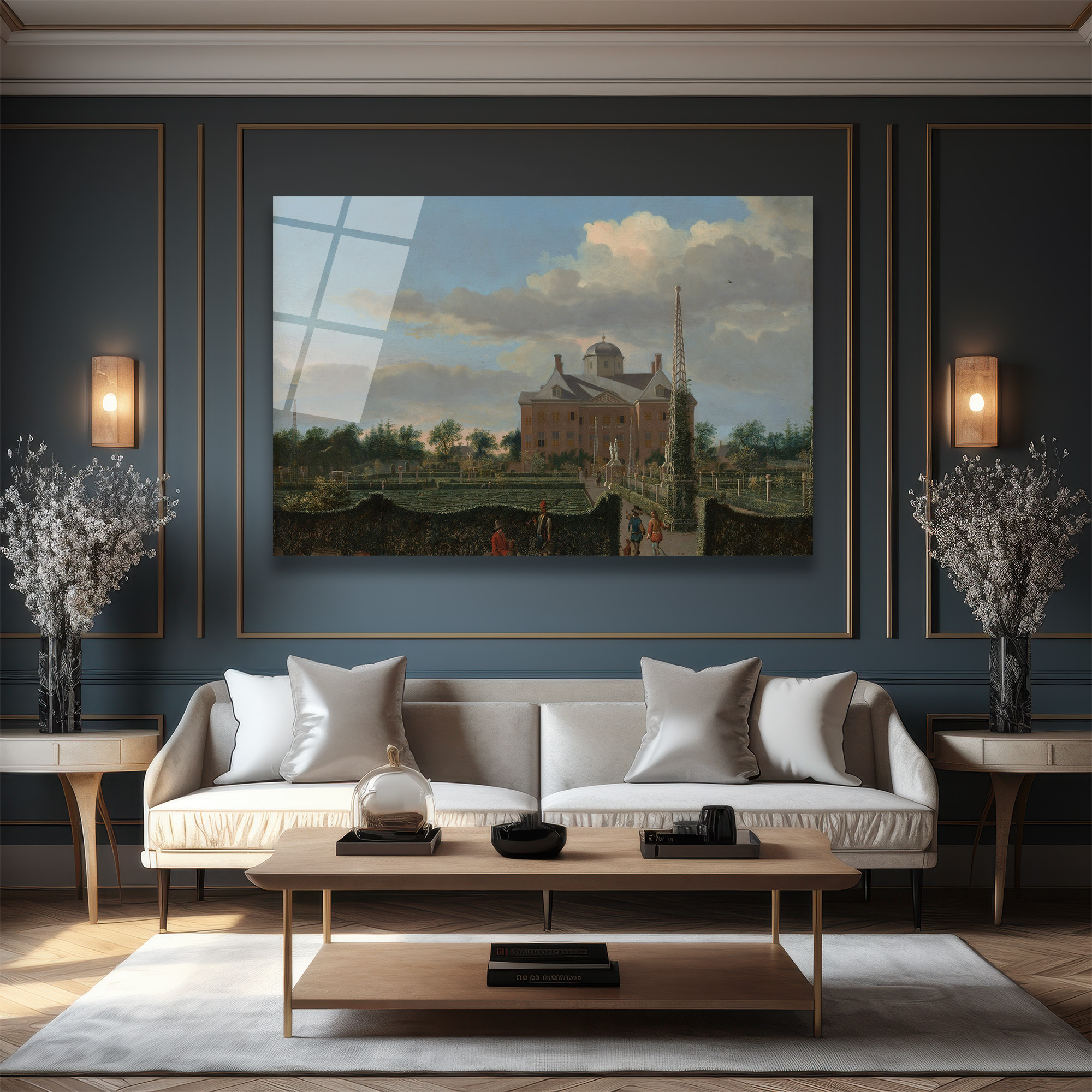 Saray Bahçesi Klasik Peyzaj Cam Tablo - Glazella Saray Bahçesi Klasik Peyzaj Cam Tablo - Glazella