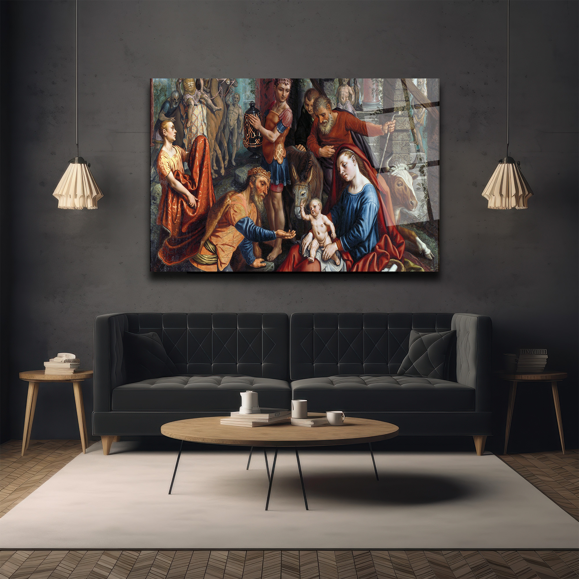 Magi'nin Tapınması Klasik Sanat Cam Tablo - Glazella Magi'nin Tapınması Klasik Sanat Cam Tablo - Glazella