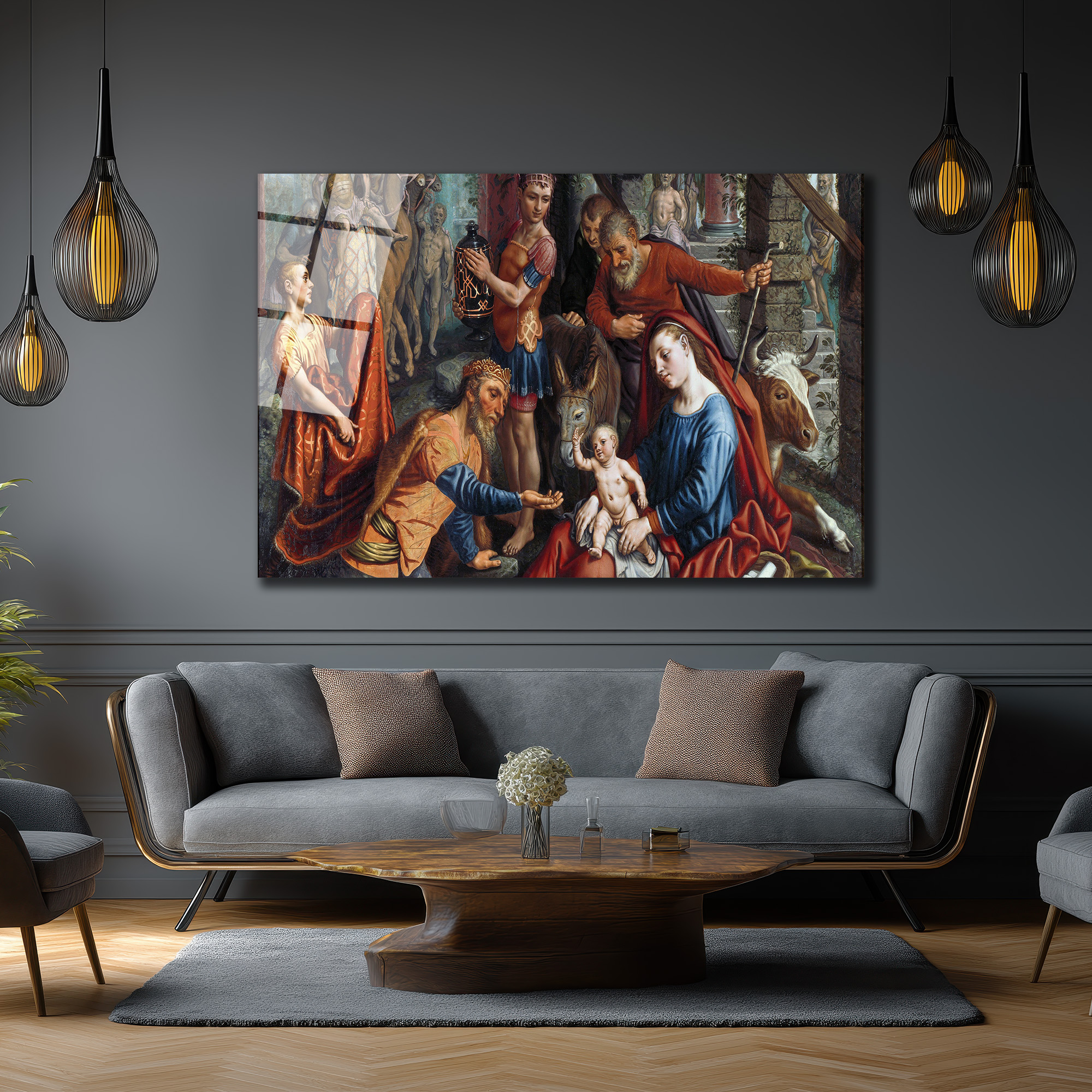 Magi'nin Tapınması Klasik Sanat Cam Tablo - Glazella Magi'nin Tapınması Klasik Sanat Cam Tablo - Glazella