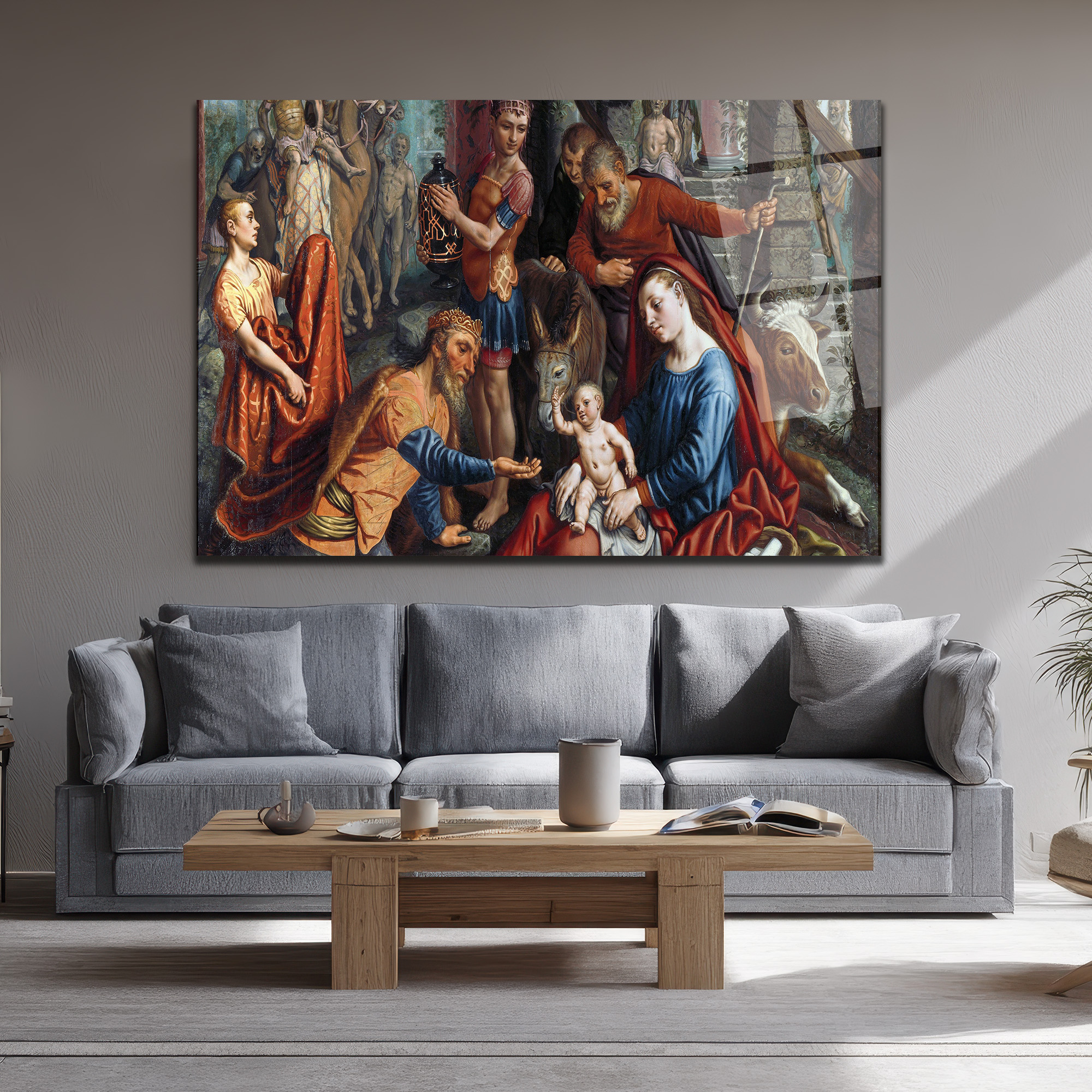 Magi'nin Tapınması Klasik Sanat Cam Tablo - Glazella Magi'nin Tapınması Klasik Sanat Cam Tablo - Glazella