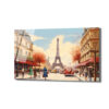 Eiffel Kulesi Manzaralı Paris Sokağı Sanat Cam Tablo - Glazella Eiffel Kulesi Manzaralı Paris Sokağı Sanat Cam Tablo - Glazella