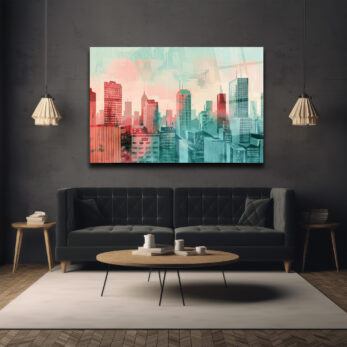 Büyüleyici Şehir Silüeti Modern Cam Tablo - Glazella Büyüleyici Şehir Silüeti Modern Cam Tablo - Glazella
