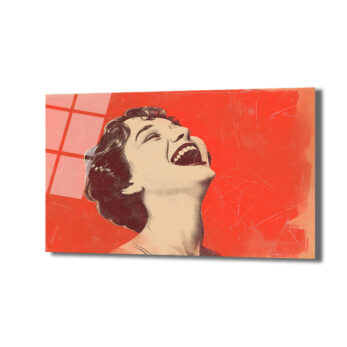 Hayata Gülümse Pop Art Cam Tablo - Modern Duvar Dekoru - Glazella
