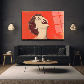 Hayata Gülümse Pop Art Cam Tablo - Modern Duvar Dekoru - Glazella