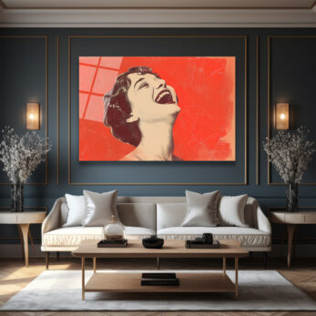 Hayata Gülümse Pop Art Cam Tablo - Modern Duvar Dekoru - Glazella