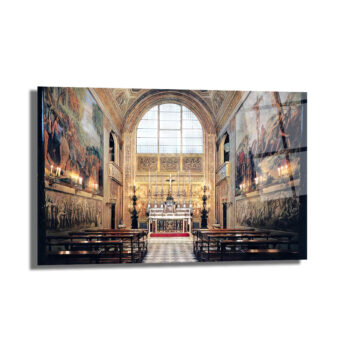 Ruhani Atmosfer: Tarihi Katedral İç Mekan Cam Tablo - Glazella