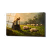 Çoban ve Sürü Cam Tablo - Huzurlu Pastoral Sanat - Glazella