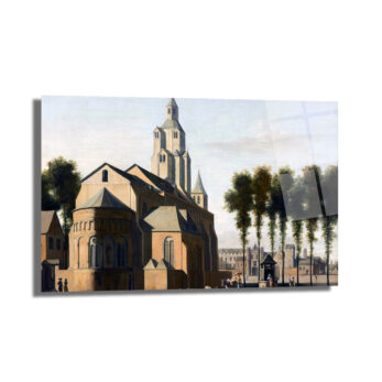 Tarihi Kilise Manzarası Temalı Cam Tablo - Glazella