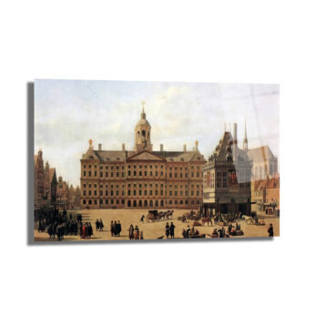Amsterdam Dam Meydanı Tarihi Cam Tablo - Glazella