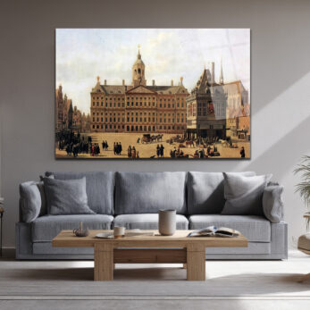 Amsterdam Dam Meydanı Tarihi Cam Tablo - Glazella Amsterdam Dam Meydanı Tarihi Cam Tablo - Glazella