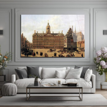 Amsterdam Dam Meydanı Tarihi Cam Tablo - Glazella Amsterdam Dam Meydanı Tarihi Cam Tablo - Glazella
