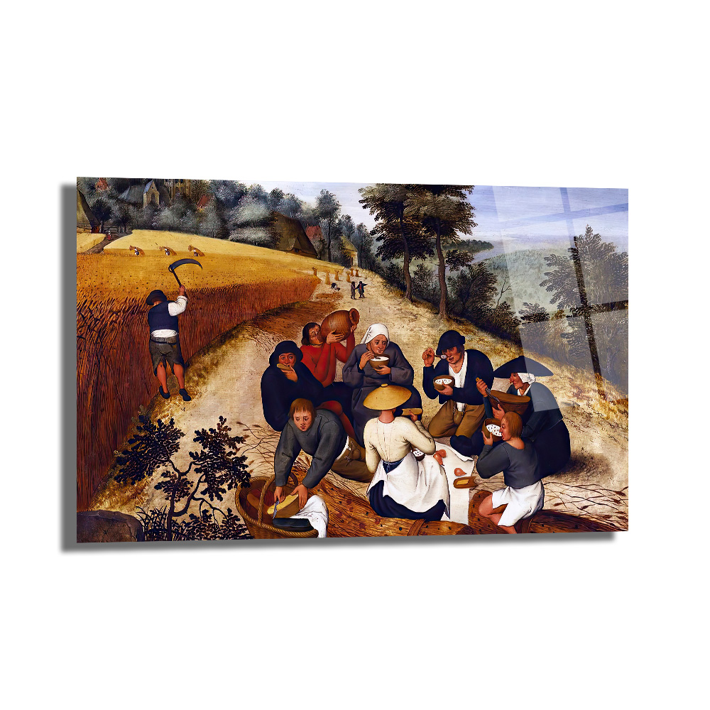 Bruegel'in Hasatçılar Manzarası Temperli Cam Tablo - Glazella Bruegel'in Hasatçılar Manzarası Temperli Cam Tablo - Glazella