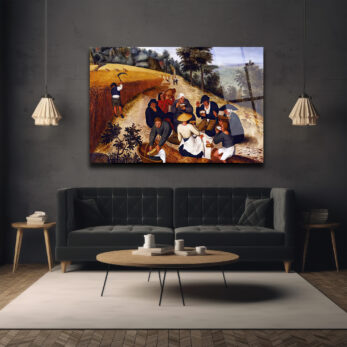 Bruegel'in Hasatçılar Manzarası Temperli Cam Tablo - Glazella Bruegel'in Hasatçılar Manzarası Temperli Cam Tablo - Glazella