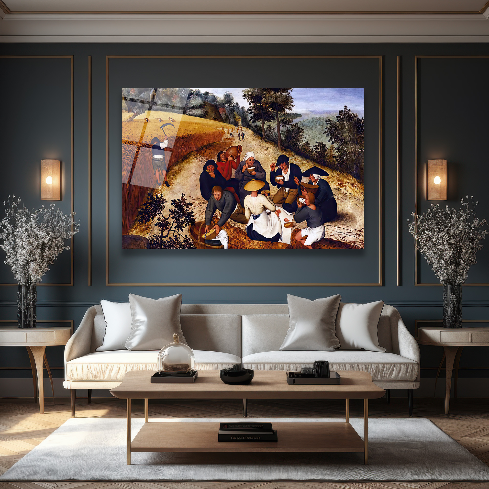 Bruegel'in Hasatçılar Manzarası Temperli Cam Tablo - Glazella Bruegel'in Hasatçılar Manzarası Temperli Cam Tablo - Glazella