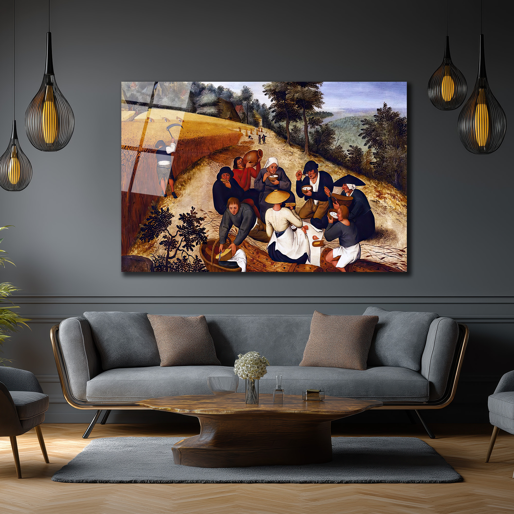 Bruegel'in Hasatçılar Manzarası Temperli Cam Tablo - Glazella Bruegel'in Hasatçılar Manzarası Temperli Cam Tablo - Glazella