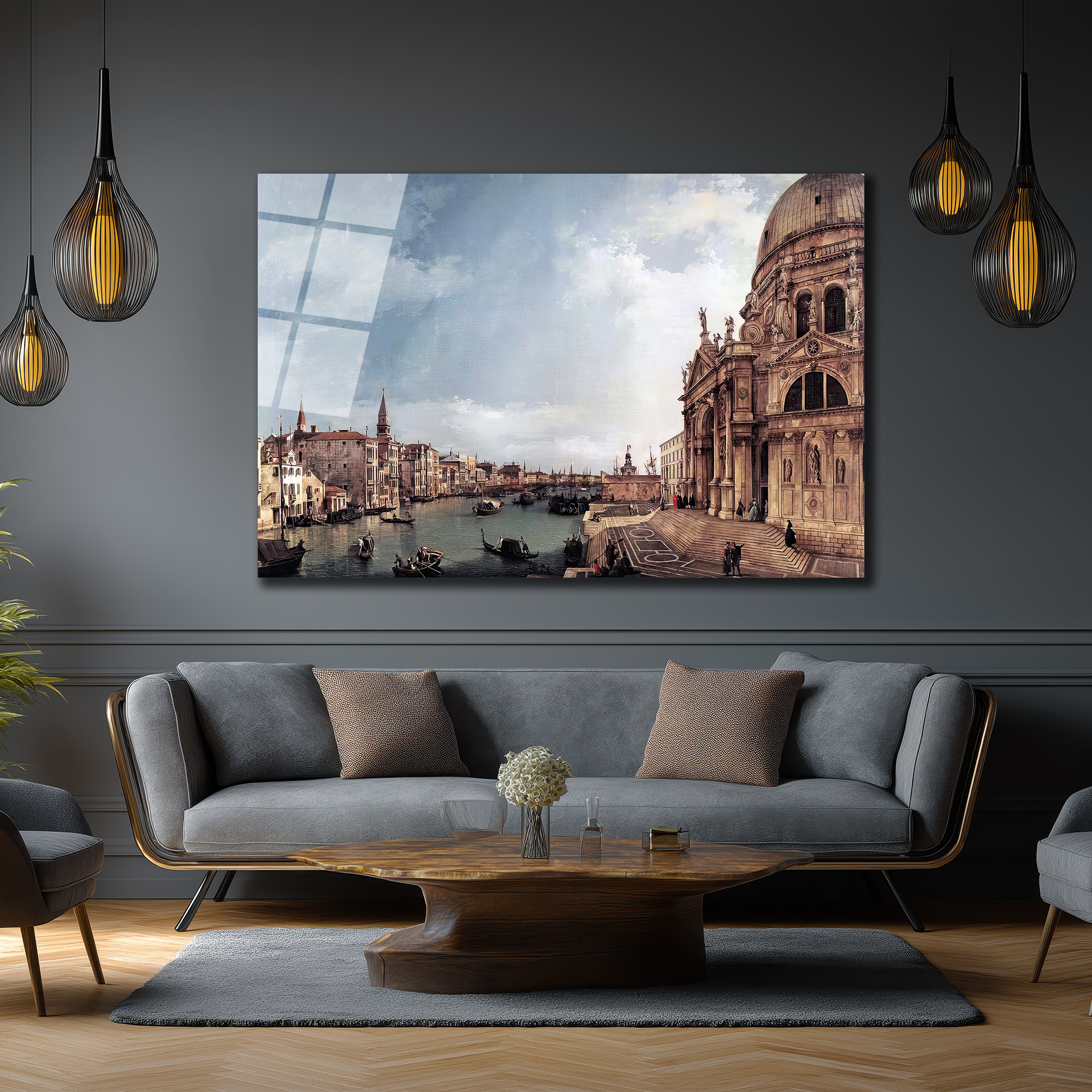 Venedik Büyüsü: Santa Maria della Salute Grand Canal Cam Tablo - Glazella Venedik Büyüsü: Santa Maria della Salute Grand Canal Cam Tablo - Glazella