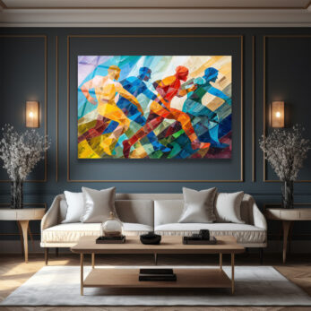 Dinamik Koşucular Modern Sanat Cam Tablo - Enerji ve Hız - Glazella Dinamik Koşucular Modern Sanat Cam Tablo - Enerji ve Hız - Glazella