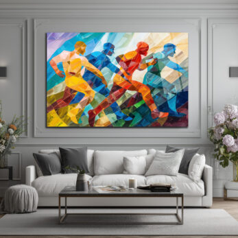 Dinamik Koşucular Modern Sanat Cam Tablo - Enerji ve Hız - Glazella Dinamik Koşucular Modern Sanat Cam Tablo - Enerji ve Hız - Glazella