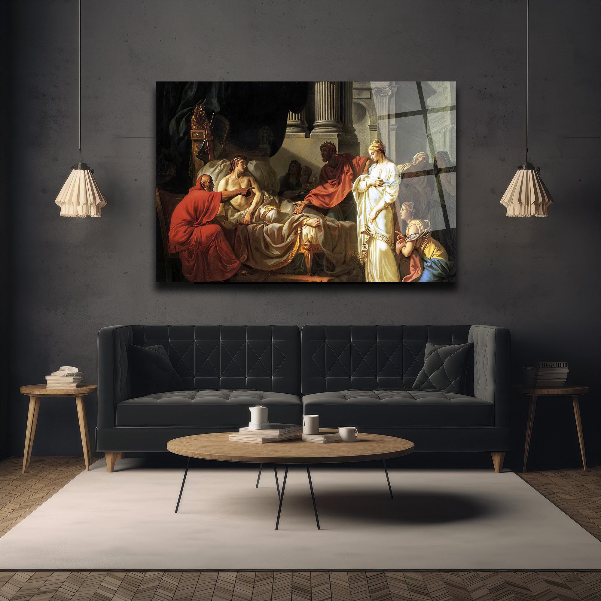 Andromache'nin Yası: Neoklasik Sanat Eseri Cam Tablo - Glazella Andromache'nin Yası: Neoklasik Sanat Eseri Cam Tablo - Glazella