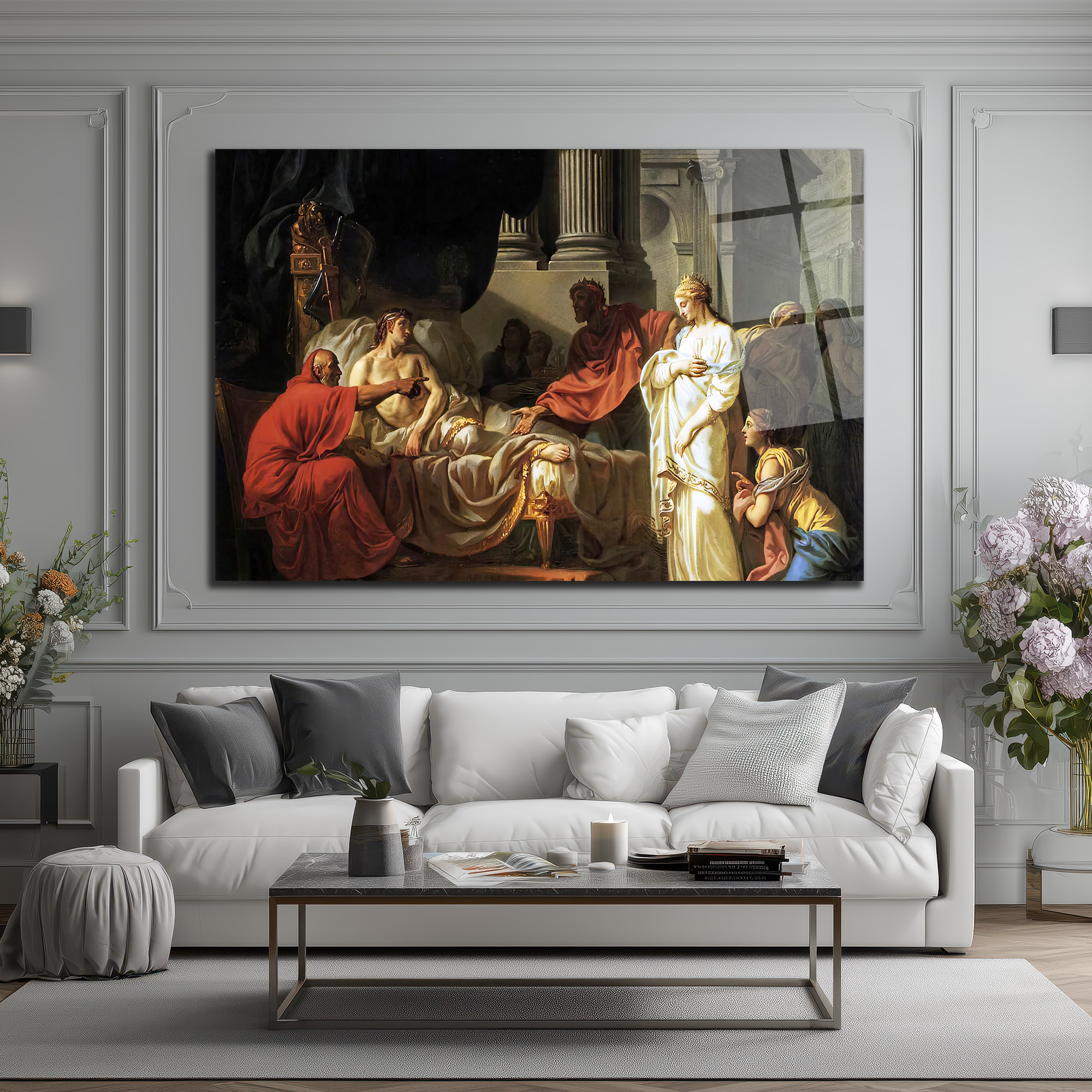 Andromache'nin Yası: Neoklasik Sanat Eseri Cam Tablo - Glazella Andromache'nin Yası: Neoklasik Sanat Eseri Cam Tablo - Glazella