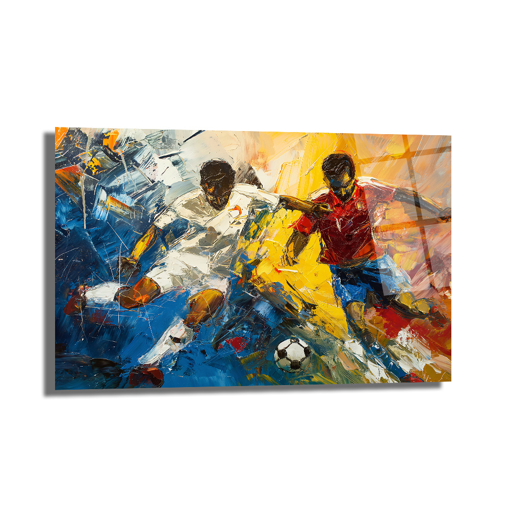 Futbolun Tutkusu: Dinamik Sanat Cam Tablo - Glazella Futbolun Tutkusu: Dinamik Sanat Cam Tablo - Glazella