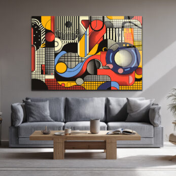 Dinamik Ritimler Soyut Sanat Cam Tablo - Glazella Dinamik Ritimler Soyut Sanat Cam Tablo - Glazella