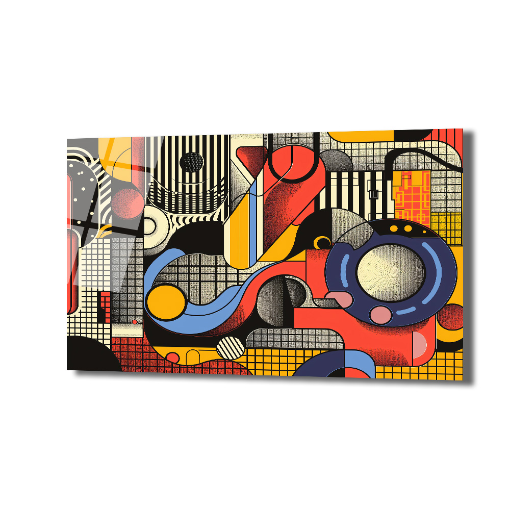 Dinamik Ritimler Soyut Sanat Cam Tablo - Glazella Dinamik Ritimler Soyut Sanat Cam Tablo - Glazella