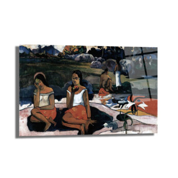 Gauguin'den Gizemli Tahiti Kadınları Temalı Sanatsal Cam Tablo - Glazella