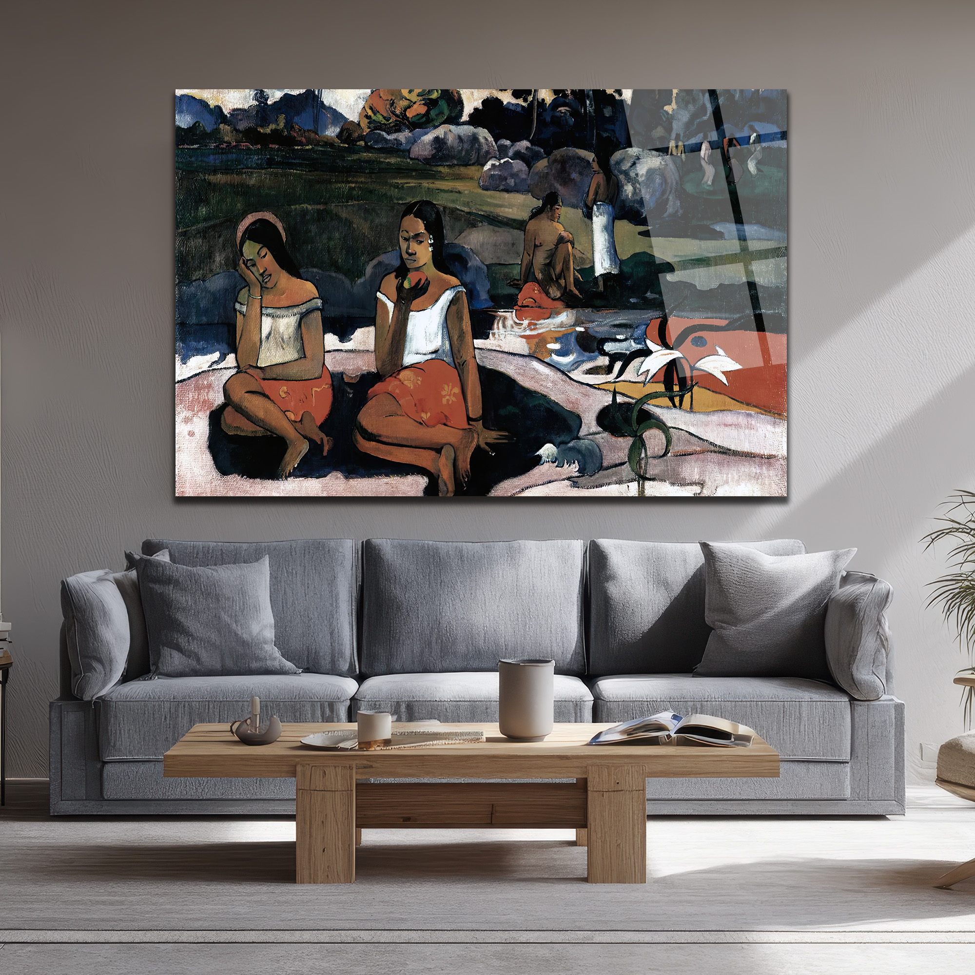Gauguin'den Gizemli Tahiti Kadınları Temalı Sanatsal Cam Tablo - Glazella Gauguin'den Gizemli Tahiti Kadınları Temalı Sanatsal Cam Tablo - Glazella