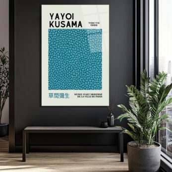 Yayoi Kusama Sonsuzluk Ağları Modern Sanat Cam Tablo - Glazella