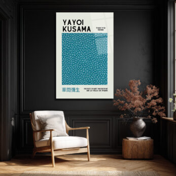 Yayoi Kusama Sonsuzluk Ağları Modern Sanat Cam Tablo - Glazella
