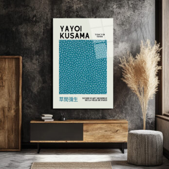 Yayoi Kusama Sonsuzluk Ağları Modern Sanat Cam Tablo - Glazella